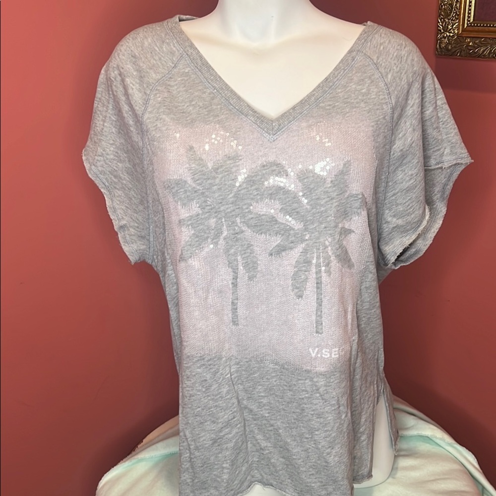 Victoria’s Secret Gray Palm Tree Women's Top size Small